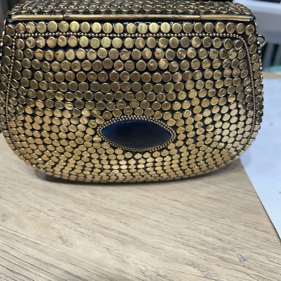 Ramla Boho Mosaic Chain Bag I Beaded Stone Crossbody |Festival Statement Purse - Picture 4 of 5